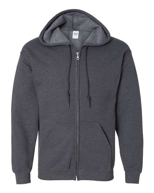 Unisex Heavy Blend™ Full-Zip Hooded Sweatshirt — Dark Heather