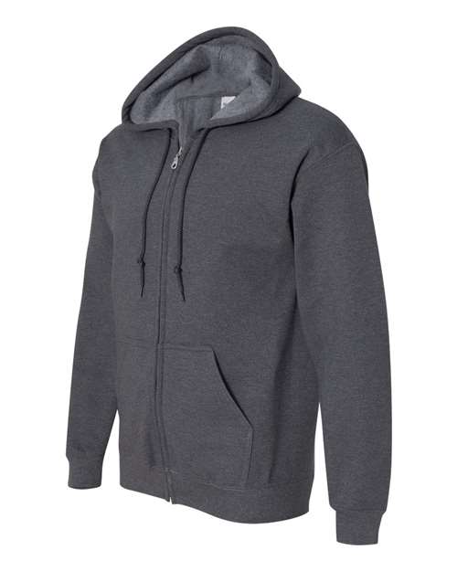 Unisex Heavy Blend™ Full-Zip Hooded Sweatshirt — Dark Heather