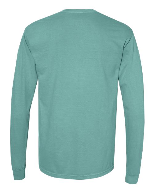 Unisex Garment-Dyed Heavyweight Long Sleeve T-Shirt — Seafoam