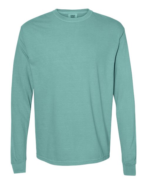 Unisex Garment-Dyed Heavyweight Long Sleeve T-Shirt — Seafoam
