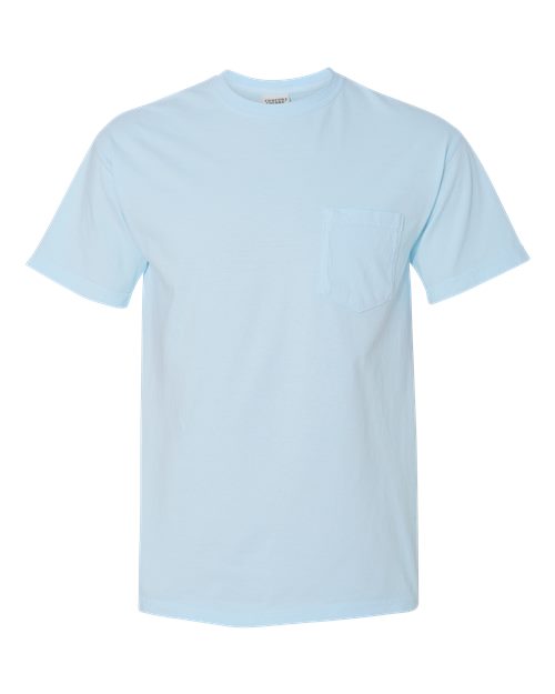Unisex Garment-Dyed Heavyweight Pocket T-Shirt — Chambray