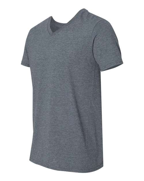 Unisex Softstyle® V-Neck T-Shirt — Dark Heather
