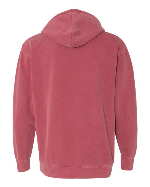Unisex Garment-Dyed Hooded Sweatshirt — Crimson