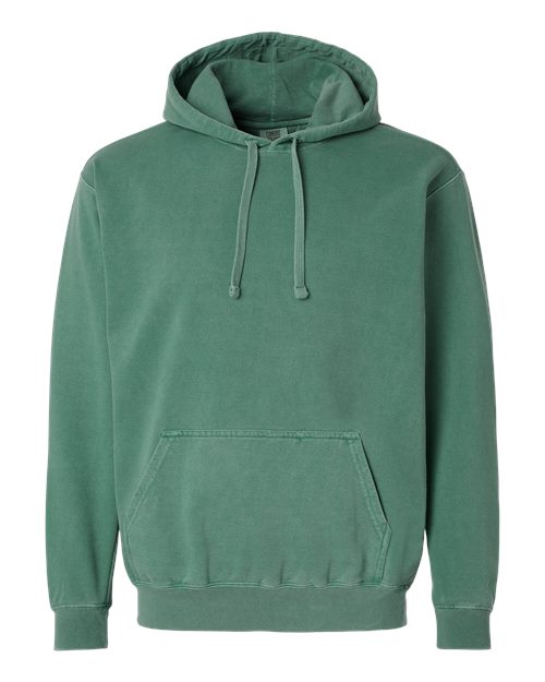 Unisex Garment-Dyed Hooded Sweatshirt — Light Green