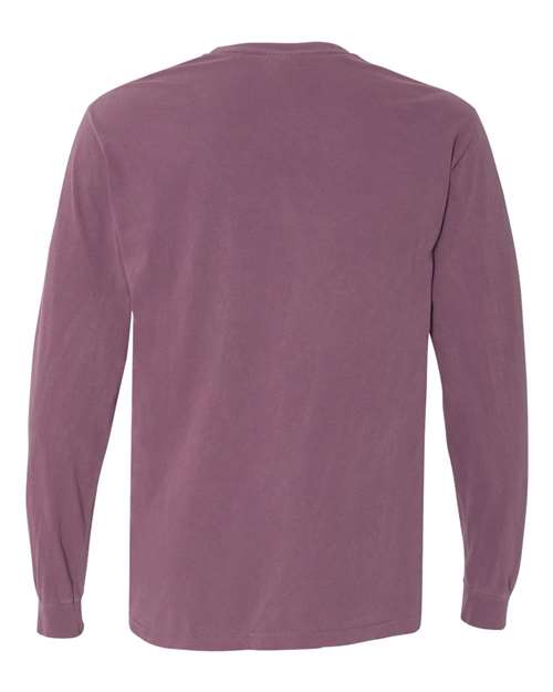 Unisex Garment-Dyed Heavyweight Long Sleeve T-Shirt — Berry