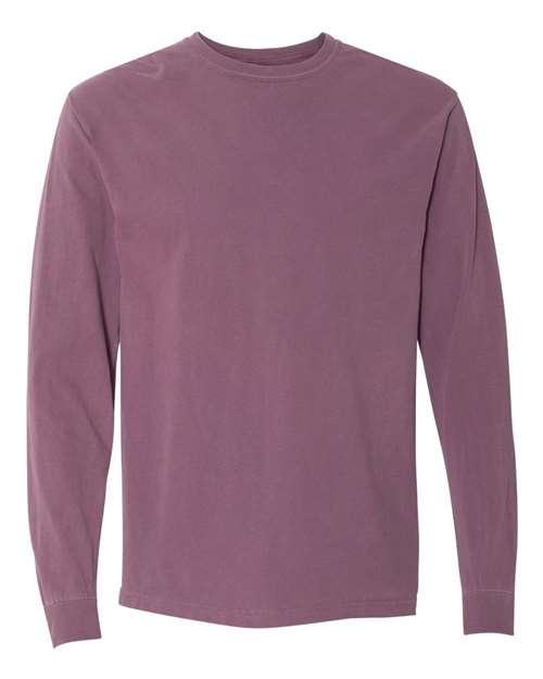 Unisex Garment-Dyed Heavyweight Long Sleeve T-Shirt — Berry