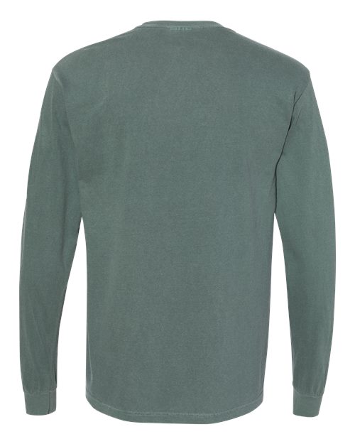 Unisex Garment-Dyed Heavyweight Long Sleeve T-Shirt — Blue Spruce