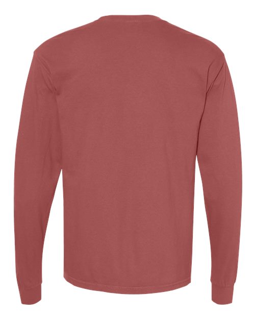 Unisex Garment-Dyed Heavyweight Long Sleeve T-Shirt — Brick