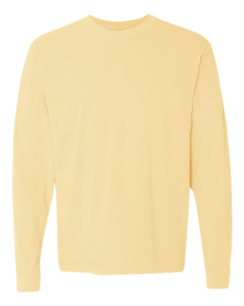 Unisex Garment-Dyed Heavyweight Long Sleeve T-Shirt — Butter