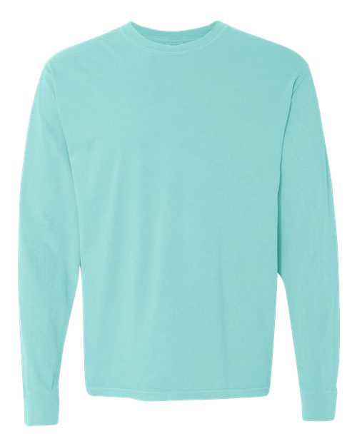 Unisex Garment-Dyed Heavyweight Long Sleeve T-Shirt — Chalky Mint