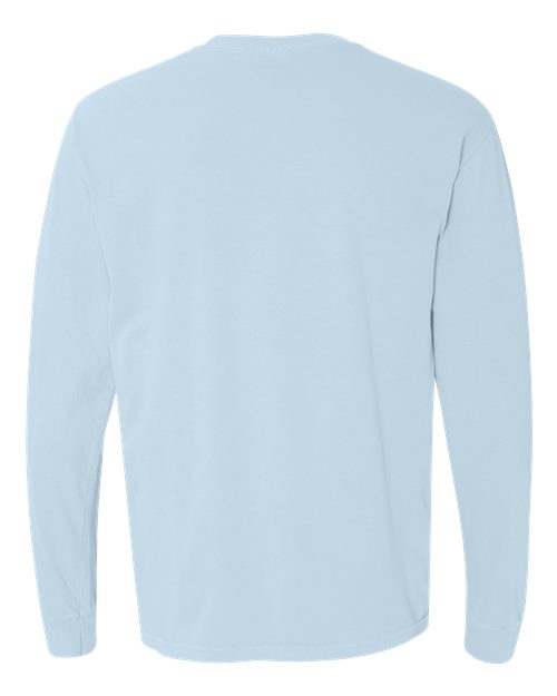 Unisex Garment-Dyed Heavyweight Long Sleeve T-Shirt — Chambray