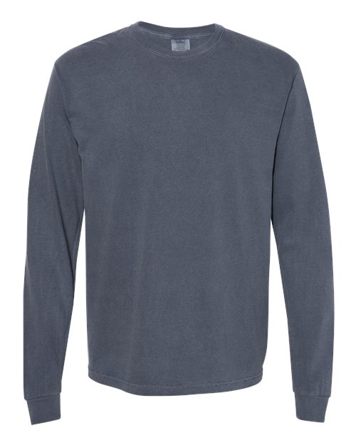 Unisex Garment-Dyed Heavyweight Long Sleeve T-Shirt — Denim