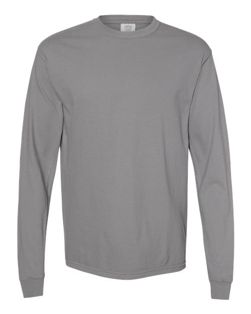 Unisex Garment-Dyed Heavyweight Long Sleeve T-Shirt — Granite