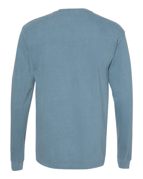 Unisex Garment-Dyed Heavyweight Long Sleeve T-Shirt — Ice Blue