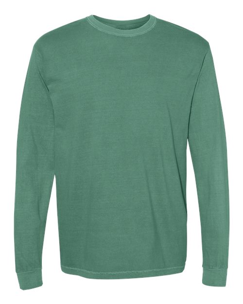 Unisex Garment-Dyed Heavyweight Long Sleeve T-Shirt — Light Green