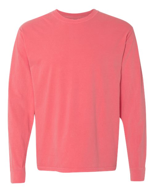 Unisex Garment-Dyed Heavyweight Long Sleeve T-Shirt — Watermelon