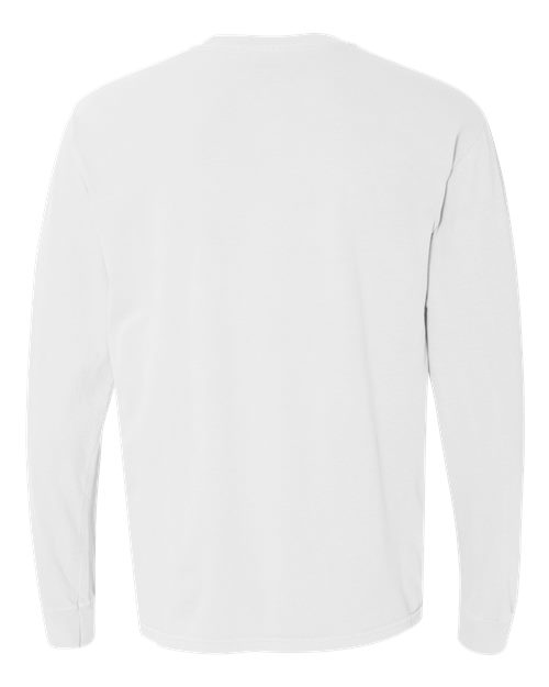 Unisex Garment-Dyed Heavyweight Long Sleeve T-Shirt — White