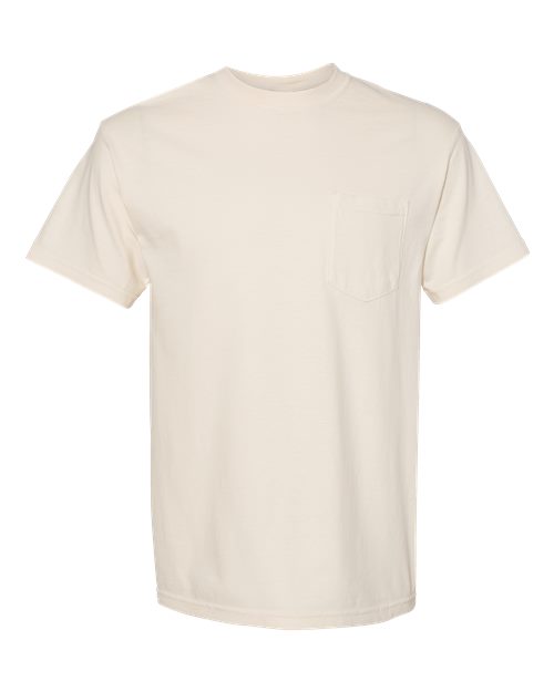 Unisex Garment-Dyed Heavyweight Pocket T-Shirt — Ivory
