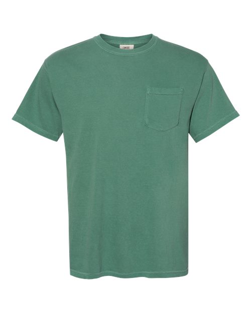 Unisex Garment-Dyed Heavyweight Pocket T-Shirt — Light Green