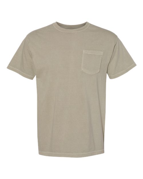 Unisex Garment-Dyed Heavyweight Pocket T-Shirt — Sandstone