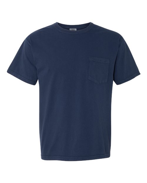 Unisex Garment-Dyed Heavyweight Pocket T-Shirt — True Navy