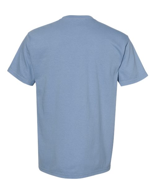 Unisex Garment-Dyed Heavyweight Pocket T-Shirt — Washed Denim
