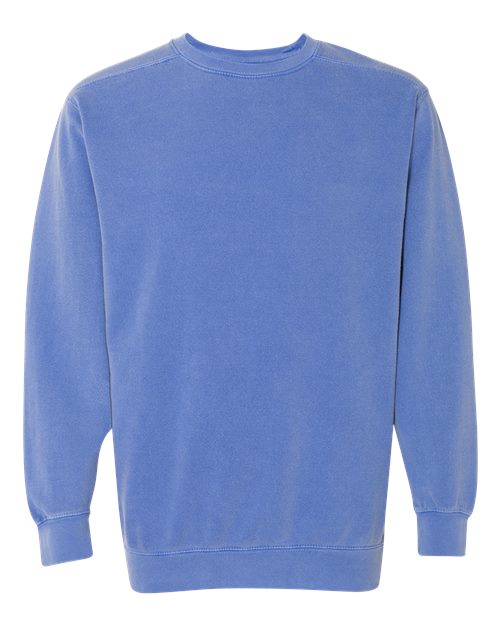Unisex Garment-Dyed Crewneck Sweatshirt — Flo Blue