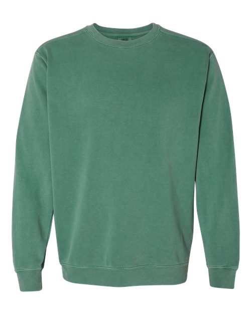 Unisex Garment-Dyed Crewneck Sweatshirt — Light Green