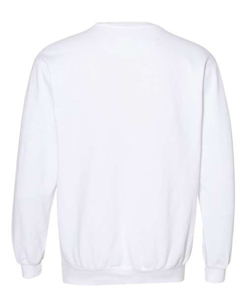 Unisex Garment-Dyed Crewneck Sweatshirt — White