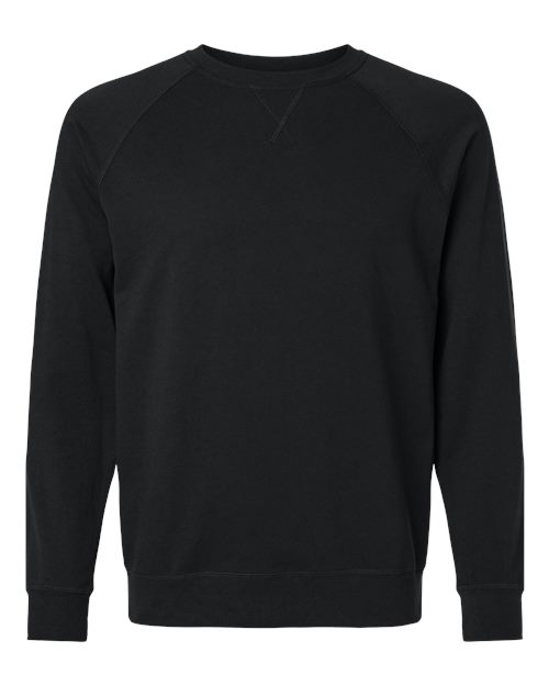 Unisex Laguna Raglan Crewneck Sweatshirt — Black