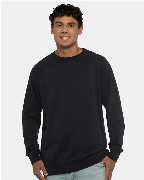 Unisex Laguna Raglan Crewneck Sweatshirt — Black