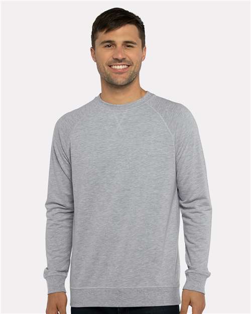Unisex Laguna Raglan Crewneck Sweatshirt — Heather Grey