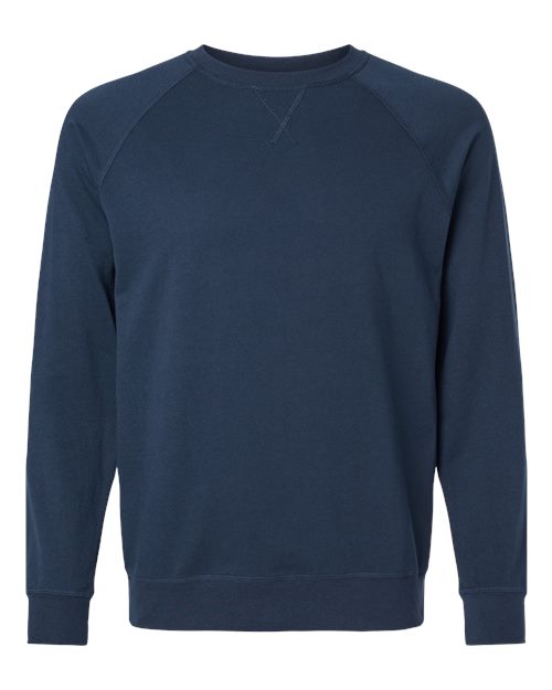 Unisex Laguna Raglan Crewneck Sweatshirt — Midnight Navy