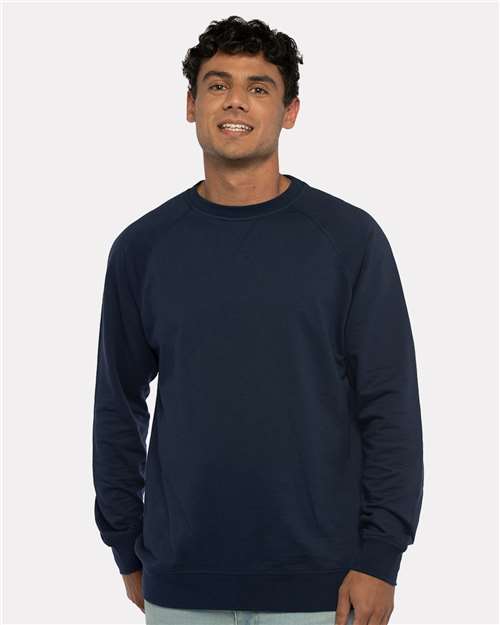 Unisex Laguna Raglan Crewneck Sweatshirt — Midnight Navy