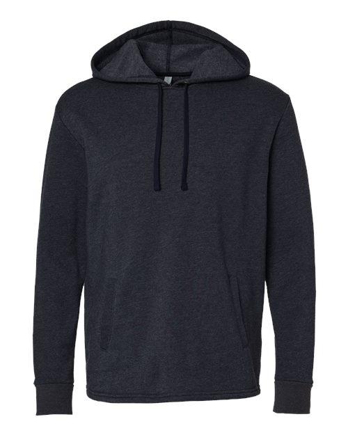 Unisex Malibu Welt Pocket Hoodie Sweatshirt — Heather Midnight Navy