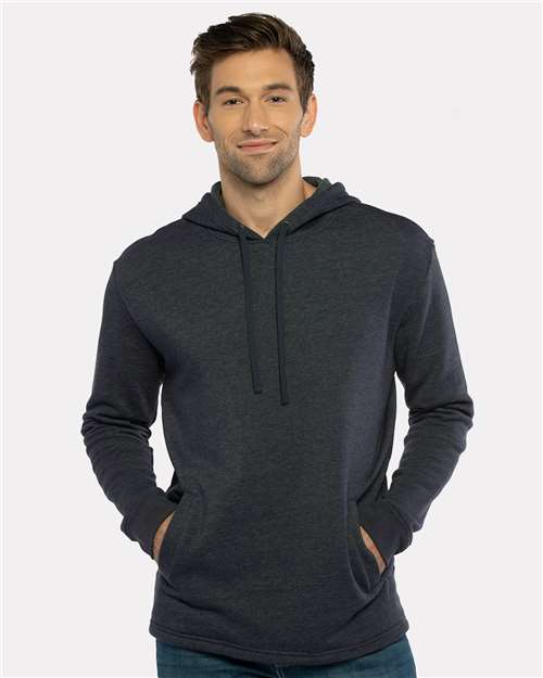 Unisex Malibu Welt Pocket Hoodie Sweatshirt — Heather Midnight Navy