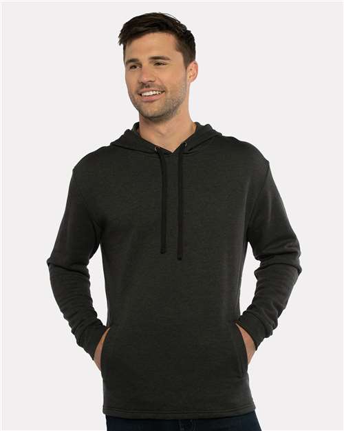 Unisex Malibu Welt Pocket Hoodie Sweatshirt — Heather Black