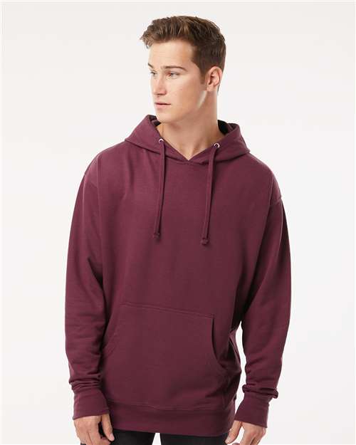 Unisex Midweight Hooded Sweatshirt — Maroon