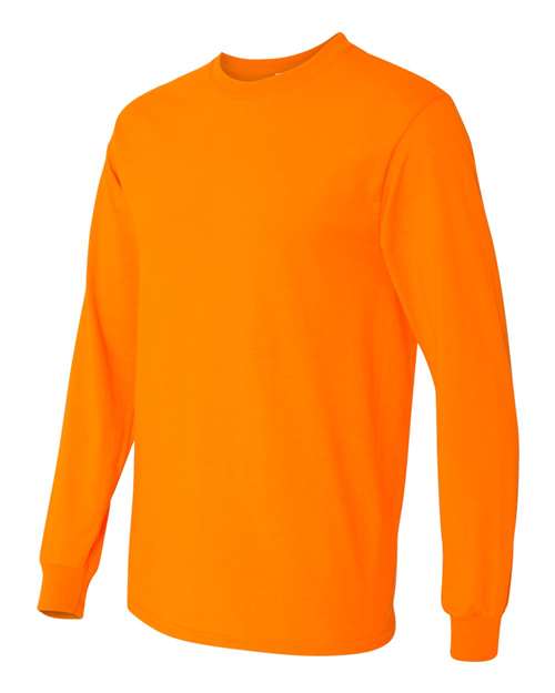 Unisex Heavy Cotton™ Long Sleeve T-Shirt — Safety Orange