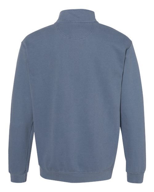 Unisex Garment-Dyed Quarter-Zip Sweatshirt — Blue Jean