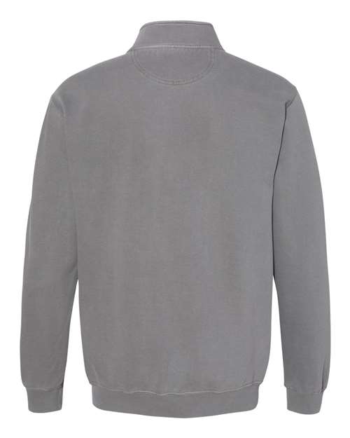 Unisex Garment-Dyed Quarter-Zip Sweatshirt — Grey
