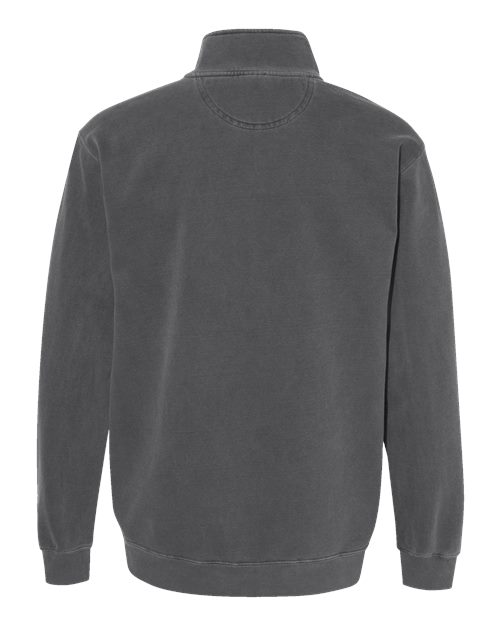 Unisex Garment-Dyed Quarter-Zip Sweatshirt — Pepper