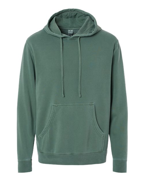 Unisex Midweight Pigment-Dyed Hooded Sweatshirt — Pigment Alpine Green