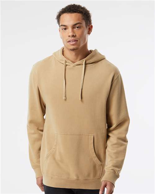 Unisex Midweight Pigment-Dyed Hooded Sweatshirt — Pigment Sandstone