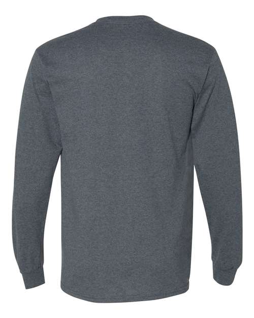 Unisex DryBlend® 50/50 Long Sleeve T-Shirt — Dark Heather