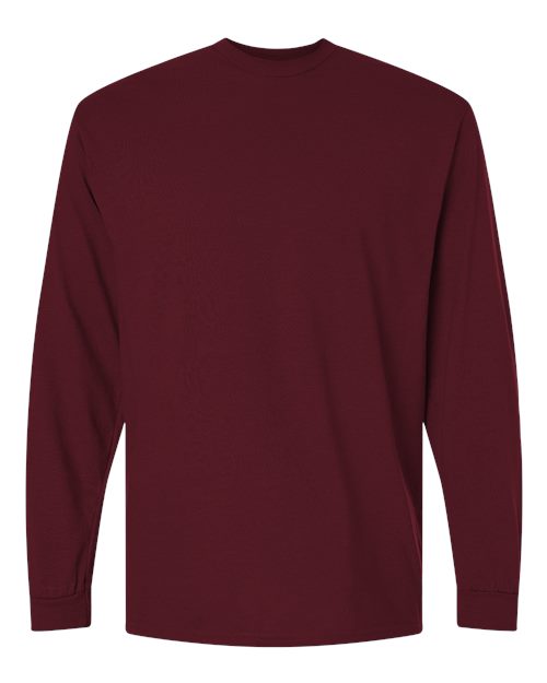 Unisex DryBlend® 50/50 Long Sleeve T-Shirt — Maroon