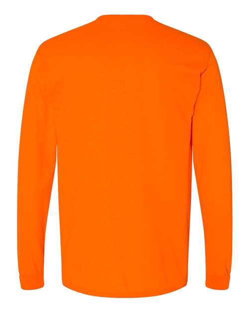 Unisex DryBlend® 50/50 Long Sleeve T-Shirt — Safety Orange