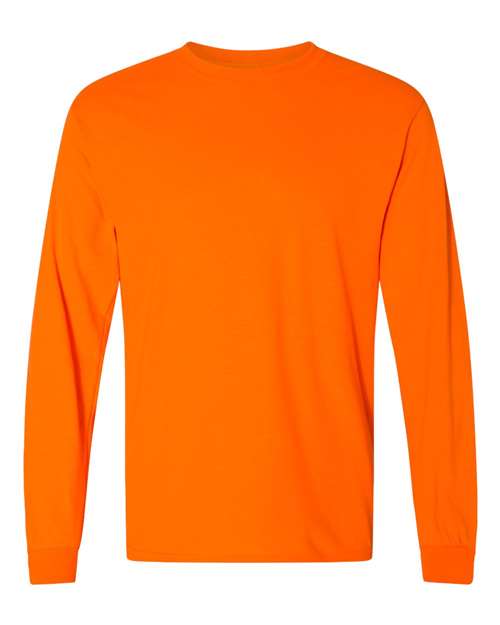Unisex DryBlend® 50/50 Long Sleeve T-Shirt — Safety Orange