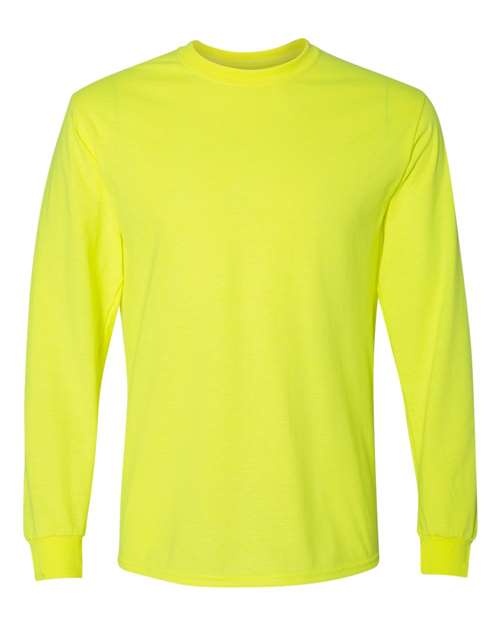 Unisex DryBlend® 50/50 Long Sleeve T-Shirt — Safety Green