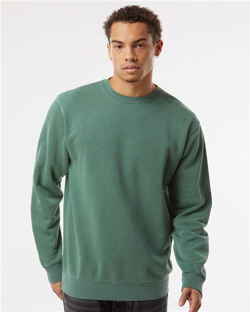 Unisex Midweight Pigment-Dyed Crewneck Sweatshirt — Pigment Alpine Green